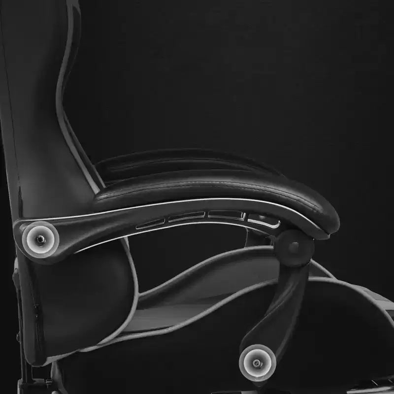 Silla Gamer con Reposapiés y Cojín Masajeador Lumbar Ergonómico de Piel Sintética - GTRACING