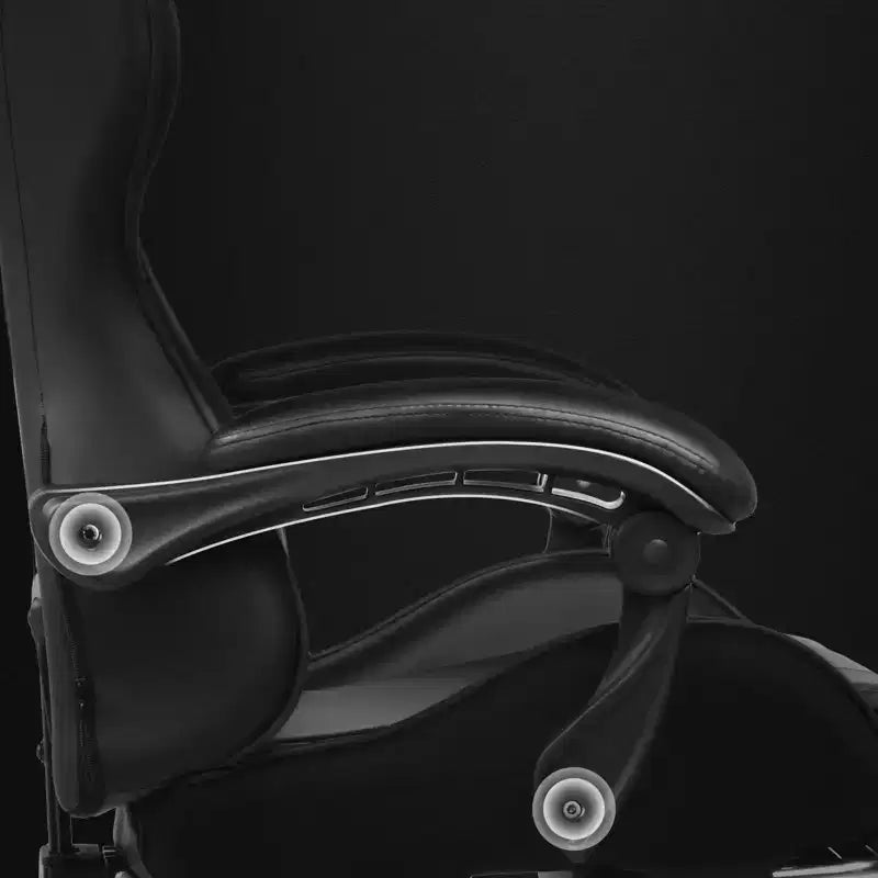 Silla Gamer con Reposapiés y Cojín Masajeador Lumbar Ergonómico de Piel Sintética - GTRACING