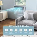 Aire acondicionado de ventana Costway 8100 BTU (12000 BTU Ashrae) con control remoto, panel de control LED, hasta 37 m².