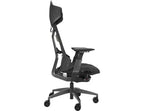 Silla gaming ergonómica ASUS ROG Destrier, estética ciber-futurista, ajustes de asiento versátiles, modo de soporte para juegos móviles en reposabrazos, panel acústico