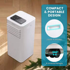 Acondicionador de Aire Portátil Costway de 8000 BTU, Unidad de CA 3 en 1 con Ventilador Frío, Deshumidificador y Modo de Sueño