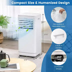 Aire acondicionado portátil Costway de 8000 BTU con deshumidificador y modo ventilador, hasta 23.2 m²