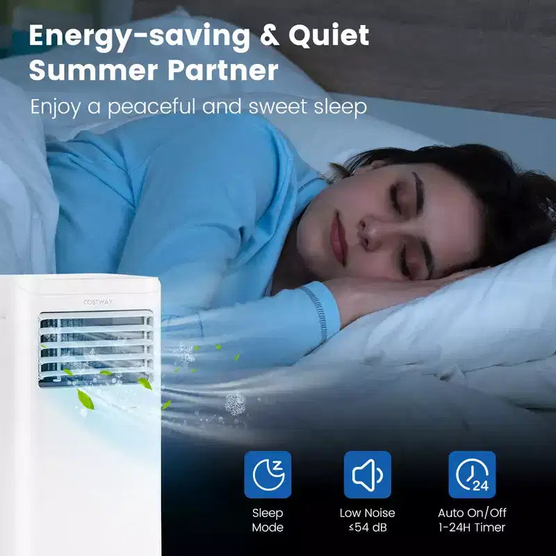 Aire acondicionado portátil Costway de 8000 BTU con deshumidificador y modo ventilador, hasta 23.2 m²