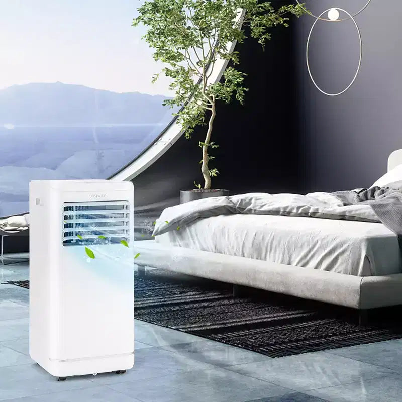 Costway Aire Acondicionado Portátil de 6000 BTU (10000 BTU ASHRAE) con Modo Deshumidificador y Ventilador, hasta 32.5 m²