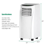 Costway Aire Acondicionado Portátil 5500 BTU (8000BTU ASHRAE) y Función Deshumidificador con Control Remoto