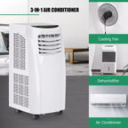 Costway Aire Acondicionado Portátil 5500 BTU (8000BTU ASHRAE) y Función Deshumidificador con Control Remoto