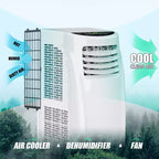 Costway Aire Acondicionado Portátil 5500 BTU (8000BTU ASHRAE) y Función Deshumidificador con Control Remoto