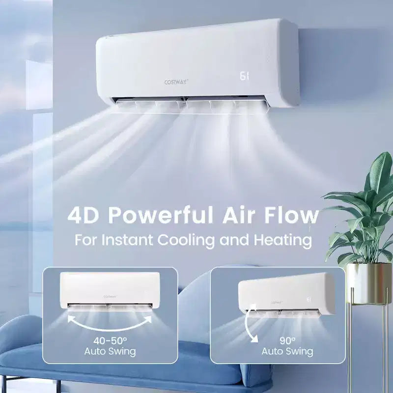 Aire acondicionado mini-split de 24,000 BTU de Costway con bomba de calor y control remoto Alexa Google Home