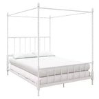 Cama con dosel de metal