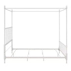 Cama con dosel de metal
