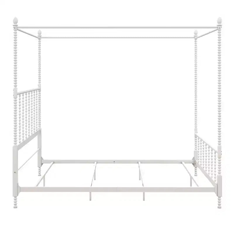 Cama con dosel de metal