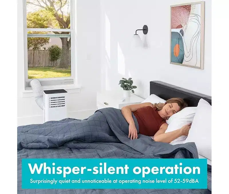 SereneLife Aire Acondicionado Portátil de 8,000 BTU con WiFi, Deshumidificador y Ventilador