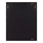Espejo de pared rectangular – Incrustaciones de hierro negro, diseño dimensional, 22.75x28.88 pulg.
