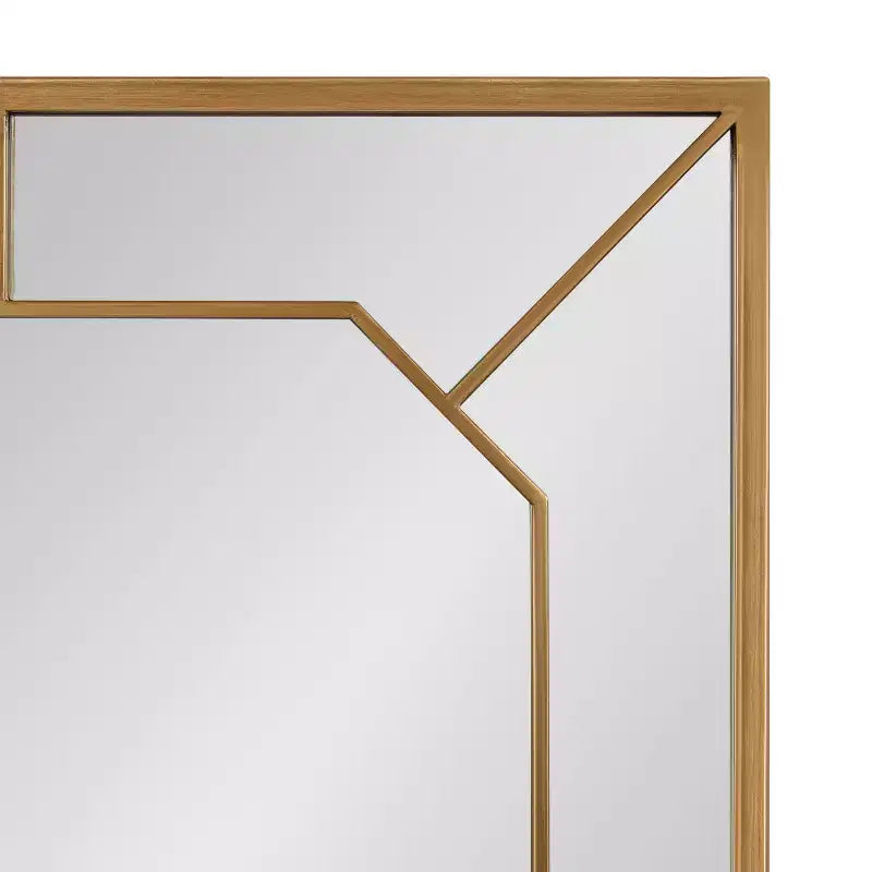 Espejo de pared rectangular – Incrustaciones de hierro negro, diseño dimensional, 22.75x28.88 pulg.