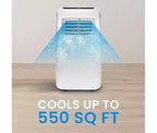 SereneLife Aire Acondicionado Portátil 3 en 1 de 12.000 BTU, Deshumidificador