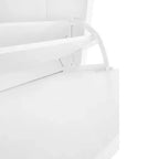Zapatero funcional con vetas de madera, 2 cajones abatibles y paneles ajustables