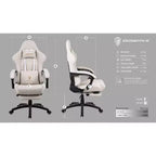 Silla de juego ajustable con soporte lumbar de masaje y reposapiés retráctil - Dowinx