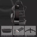 Silla de juego ajustable con soporte lumbar de masaje y reposapiés retráctil - Dowinx