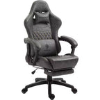 Silla de juego ajustable con soporte lumbar de masaje y reposapiés retráctil - Dowinx