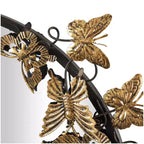 Espejo de pared 3D redondo de metal de mariposa de 28x28 – Montaje en pared, no requiere ensamblaje
