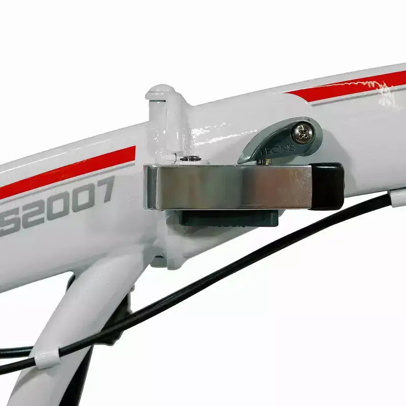 Bicicleta urbana plegable compacta Xspec 20 de 7 velocidades, blanca (NO eléctrica)