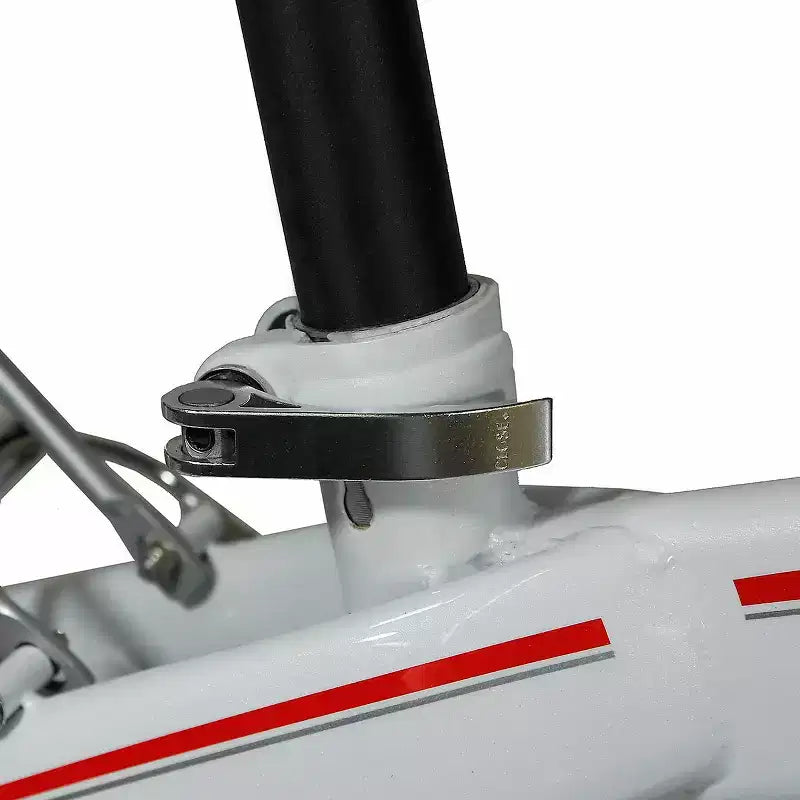 Bicicleta urbana plegable compacta Xspec 20 de 7 velocidades, blanca (NO eléctrica)