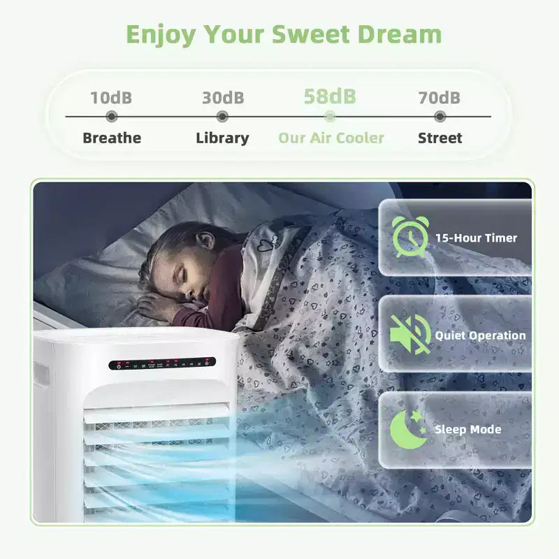 Enfriador de aire evaporativo Costway 4 en 1, humidificador portátil con temporizador, 3 modos y velocidades