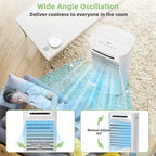 Enfriador de aire evaporativo Costway 4 en 1, humidificador portátil con temporizador, 3 modos y velocidades