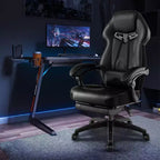 Silla de estilo de carreras de e-sports ajustable Costway con reposacabezas acolchado y soporte lumbar, azul/negro/gris/rojo
