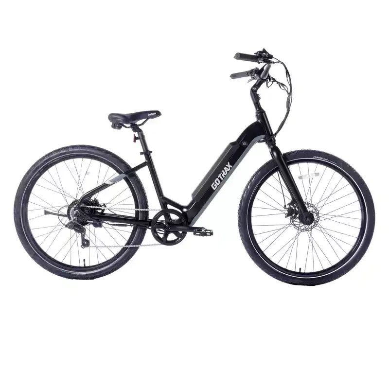 Bicicleta híbrida eléctrica GOTRAX Adult Transit 27.5 con cuadro bajo