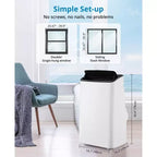 Aires acondicionados portátiles de 14,000 BTU, Unidad de aire acondicionado portátil para dormitorio