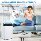 Aire acondicionado portátil de 14000 BTU 3 en 1 con control remoto, doble motor y oscilación automática