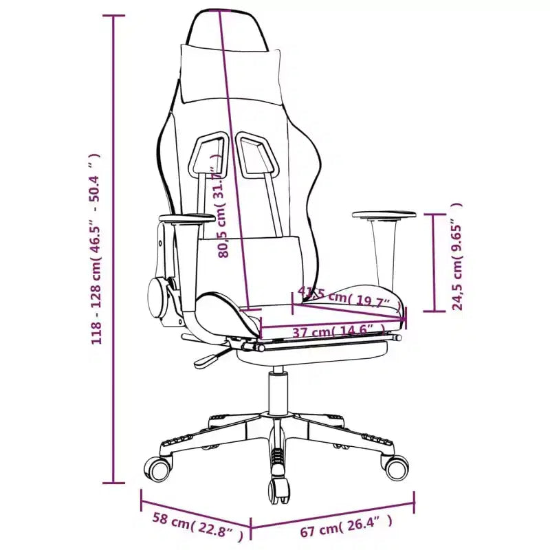 Silla gaming de masaje vidaXL con reposapiés, negra y verde, piel sintética