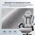 Silla de oficina GTPLAYER para videojuegos de tela con reposabrazos de enlace, silla de ordenador ergonómica