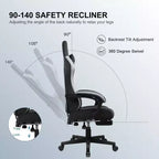 Silla de oficina GTPLAYER para videojuegos de tela con reposabrazos de enlace, silla de ordenador ergonómica