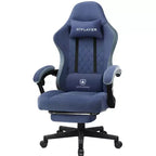 Silla de oficina GTPLAYER para videojuegos de tela con reposabrazos de enlace, silla de ordenador ergonómica