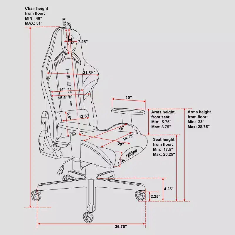 Sillón Gaming Echo Antimanchas de Tela - Techni Sport