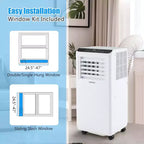 Aire Acondicionado Portátil Costway 8000 BTU 3 en 1 Enfriador de Aire Deshumidificador Ventilador Temporizador 24H 5000 BTU (8000BTU ASHRAE)