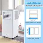 Costway 6500 BTU (10000 BTU ASHRAE) Aire Acondicionado Portátil 3 en 1 Independiente con Deshumidificador