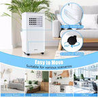 Costway 6500 BTU (10000 BTU ASHRAE) Aire Acondicionado Portátil 3 en 1 Independiente con Deshumidificador