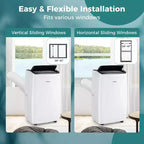 Acondicionador de aire portátil Costway 9200 BTU (14000 BTU ASHRAE) con calefacción y unidad de CA inteligente con WiFi para el hogar