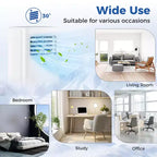 Aire Acondicionado Portátil Costway 9000 BTU Unidad de CA 3 en 1 con Ventilador Deshumidificador Modo de Suspensión 6250 BTU (9000BTU ASHRAE)