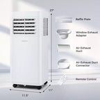 Aire Acondicionado Portátil Costway 9000 BTU Unidad de CA 3 en 1 con Ventilador Deshumidificador Modo de Suspensión 6250 BTU (9000BTU ASHRAE)