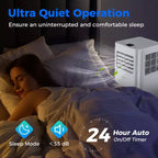 Aire Acondicionado Portátil Costway 9000 BTU Unidad de CA 3 en 1 con Ventilador Deshumidificador Modo de Suspensión 6250 BTU (9000BTU ASHRAE)