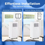 Aire Acondicionado Portátil Costway 9000 BTU Unidad de CA 3 en 1 con Ventilador Deshumidificador Modo de Suspensión 6250 BTU (9000BTU ASHRAE)