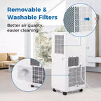 Costway Aire Acondicionado Portátil 3 en 1 de 8000 BTU con Ventilador y Deshumidificador 5000 BTU (8000 BTU ASHRAE)