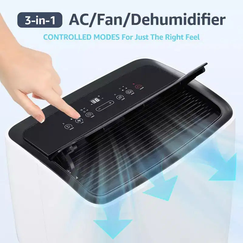 Aire acondicionado, aire acondicionado portátil de 12000 BTU con modos de deshumidificador y ventilador