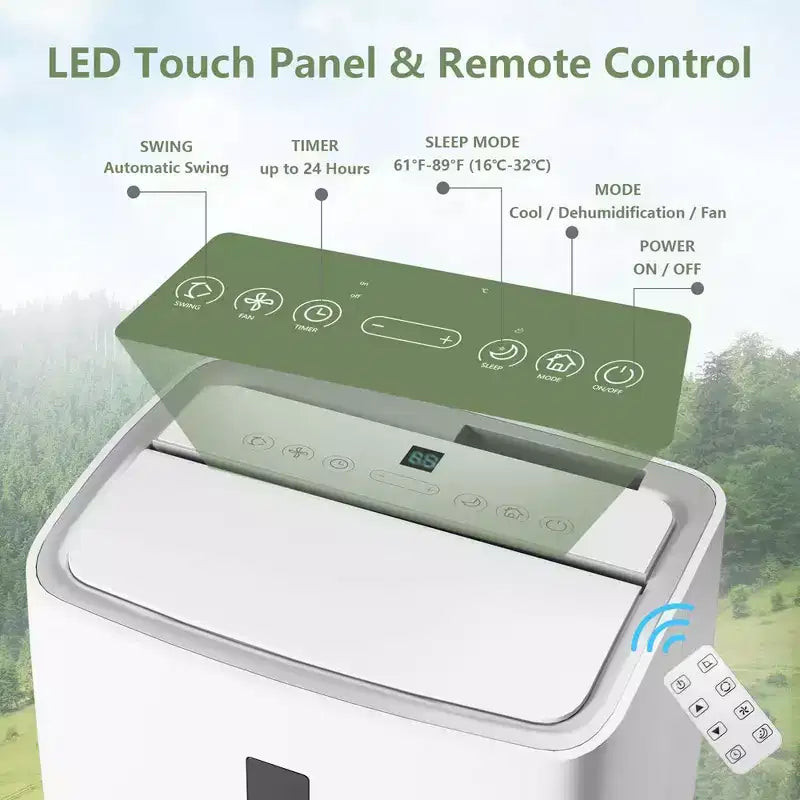 Aires acondicionados portátiles de 12000 BTU para dormitorio de hasta 51 m²