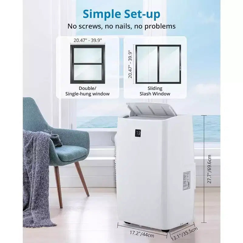 Aires acondicionados portátiles de 12000 BTU para dormitorio de hasta 51 m²