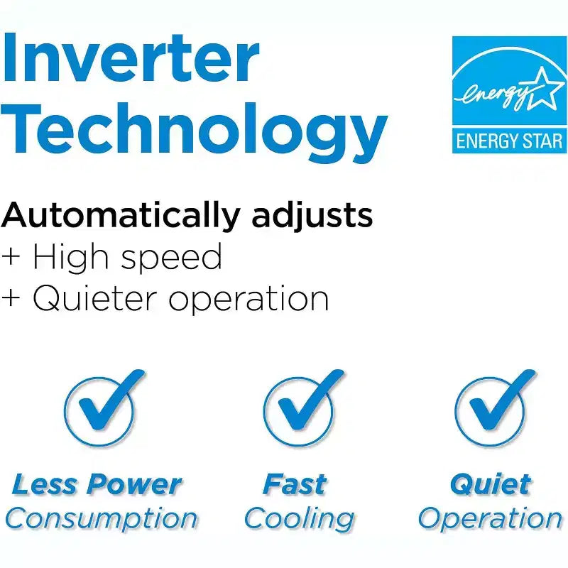 Aire Acondicionado de Ventana Inverter de 12,000 BTU de BLACK+DECKER para Hasta 550 Pies Cuadrados, Unidad de CA con Certificación ENERGY STAR, Control Remoto de Función Completa, Blanco